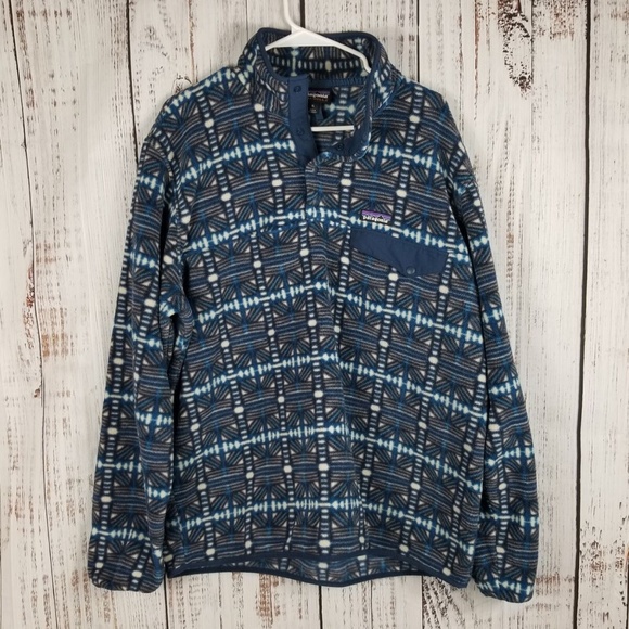 Blue Patagonia Fleece Pullover - Picture 2 of 4